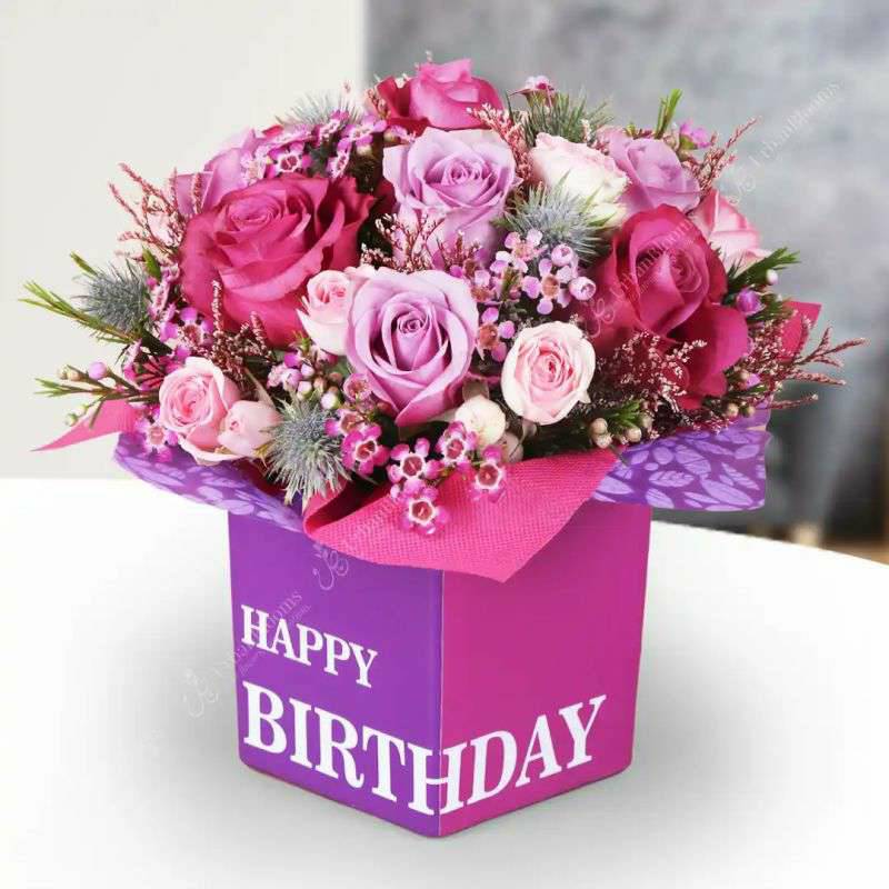 Birthday Wishes Flower Cake® Vibrant | Birthday wishes flowers, Flower cake,  Birthday